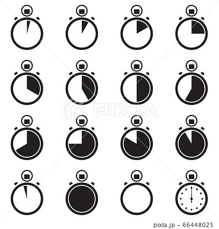 Set of stopwatch icons. Vector illustration 66448025