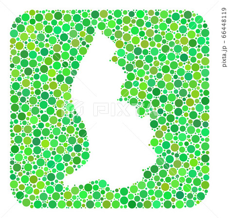 Map of Liechtenstein - Dotted Collage with Stencil 66448119