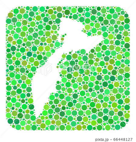 Map of Kamchatka Peninsula - Dotted Collage with Subtracted Space Map of Kamchatka Peninsula - Dotted Collage with Subtracted Space 66448127