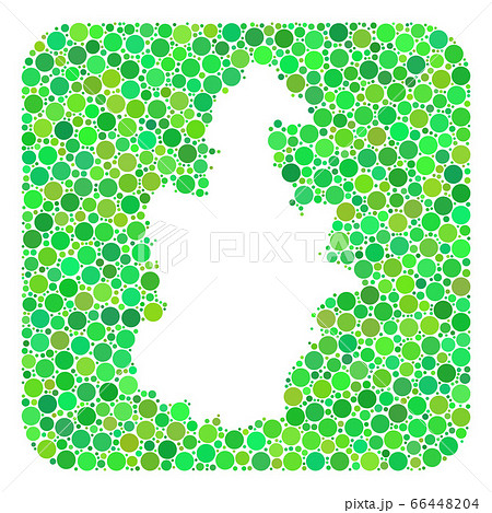 Map of Tianjin Municipality - Dotted Collage with Subtracted Space 66448204