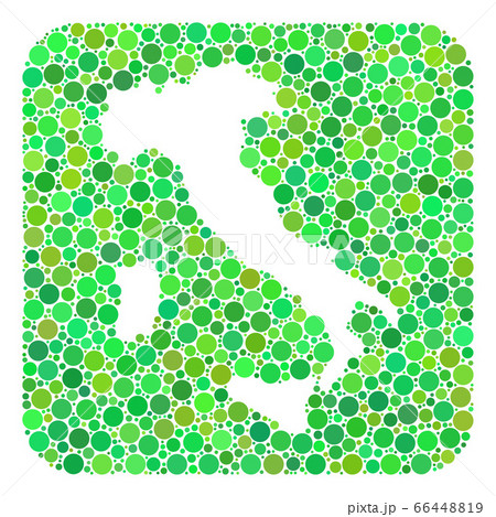 Map of Italy - Dotted Collage with Hole 66448819