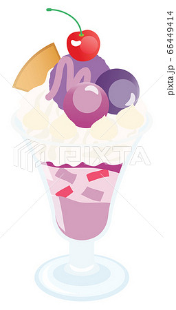 Grape And Cherry Parfait Stock Illustration