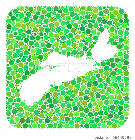 Map of Nova Scotia Province - Dotted Mosaic with Hole 66449596