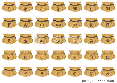 World currency symbol drawstring bags set World currency symbol drawstring bags set 66449606