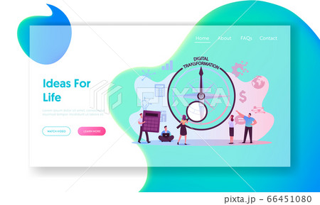 Digitization Landing Page Template. Digital Transformation or Disruption, Financial Statistics, Big Data 66451080