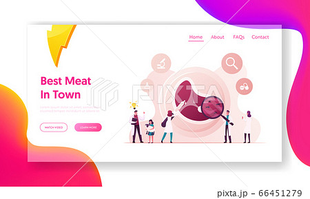 Scientists Growing Cultured Meat in Laboratory of Stem Cells Landing Page Template Scientists Growing Cultured Meat in Laboratory of Stem Cells Landing Page Template 66451279