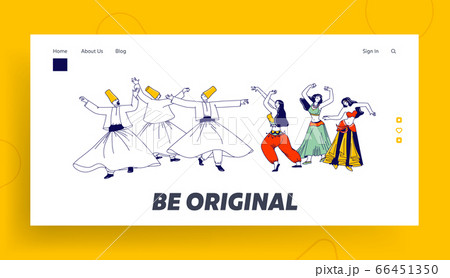Arabic Dances Landing Page Template. Whirling Dervish and Girls in Traditional Outfits Dancing with Raising Hands Arabic Dances Landing Page Template. Whirling Dervish and Girls in Traditional Outfits Dancing with Raising Hands 66451350