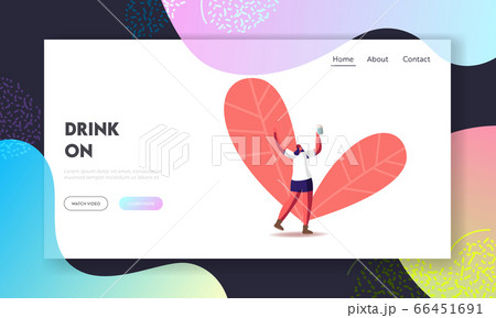 Woman Walking with Jar of Moonshine Landing Page Template. Drunk Female Character Drink Hooch, Having Addiction Woman Walking with Jar of Moonshine Landing Page Template. Drunk Female Character Drink Hooch, Having Addiction 66451691