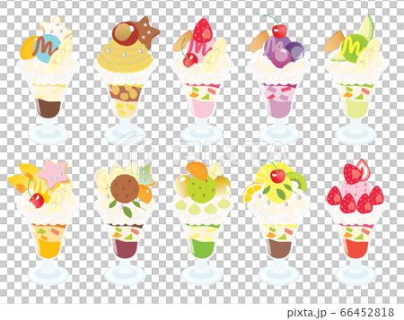 パフェのセットイラスト 66452818