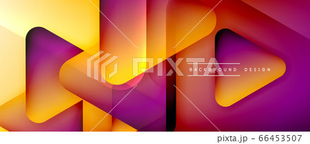 Triangle shapes geometric abstract background. 3D shadow effects and fluid gradients. Modern overlapping forms wallpaper for your text message Triangle shapes geometric abstract background. 3D shadow effects and fluid gradients. Modern overlapping forms wallpaper for your text message 66453507