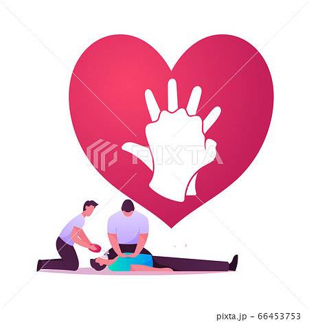 Cardiopulmonary Resuscitation Cpr Emergency...のイラスト素材 [66453753] - PIXTA