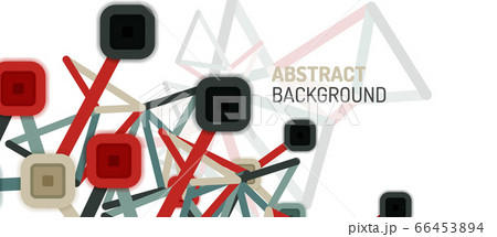 Abstract square dot connections, flat style multicolored geometric background for Wallpaper, Banner, Background, Card, Book Illustration, landing page or poster design 66453894