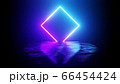 Minimalist Neon Square in the Dark - Abstract 3D rendering 66454424