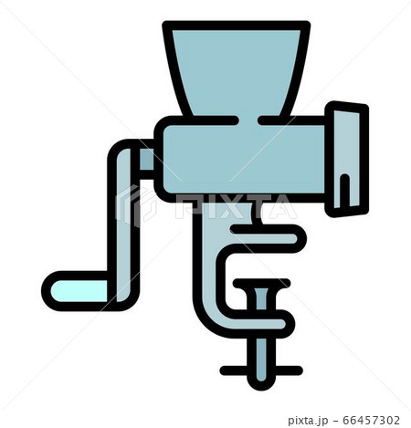 Manual meat grinder icon, outline style Manual meat grinder icon, outline style 66457302