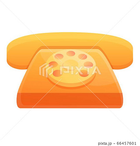 Hotel telephone icon, cartoon style 66457601