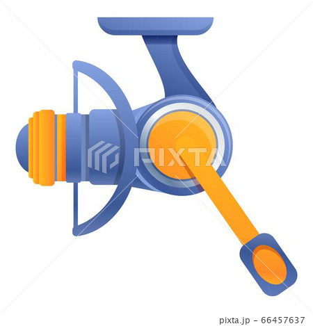 Recreation fishing reel icon, cartoon style 66457637