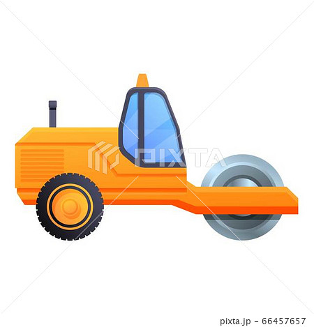 Toy road roller icon, cartoon style 66457657