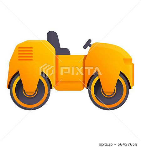 Safety road roller icon, cartoon style 66457658