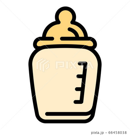 Baby milk bottle icon, outline style Baby milk bottle icon, outline style 66458038
