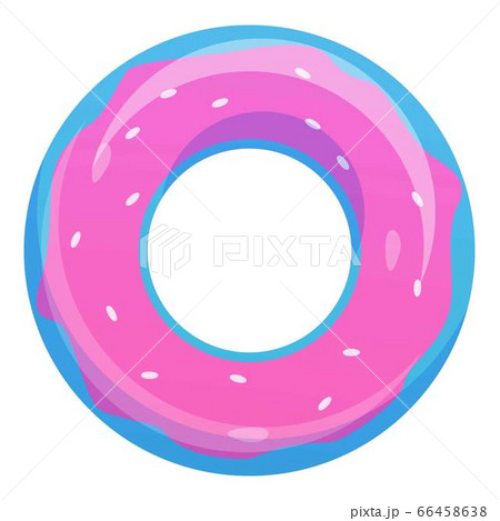 Donut inflatable ring icon, cartoon style 66458638