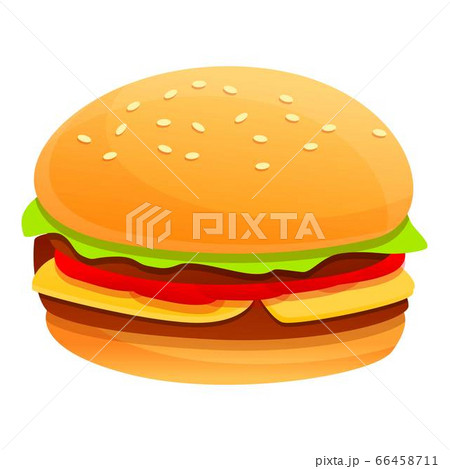 Burger icon, cartoon style Burger icon, cartoon style 66458711