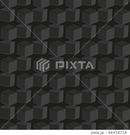 Black Cubes Pattern on Black Background 66458728