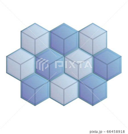 Mosaic cube paving icon, cartoon style Mosaic cube paving icon, cartoon style 66458918