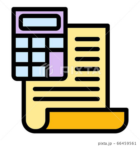 Finance calculator report icon, outline style Finance calculator report icon, outline style 66459561