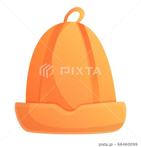 Sauna cap icon, cartoon style Sauna cap icon, cartoon style 66460099