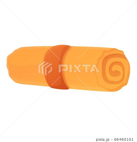 Sauna towel roll icon, cartoon style Sauna towel roll icon, cartoon style 66460101
