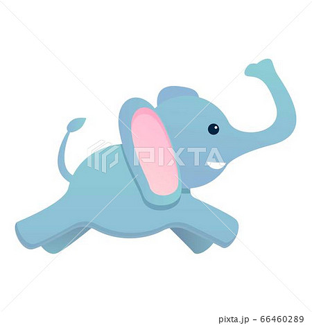 Running elephant icon, cartoon style 66460289