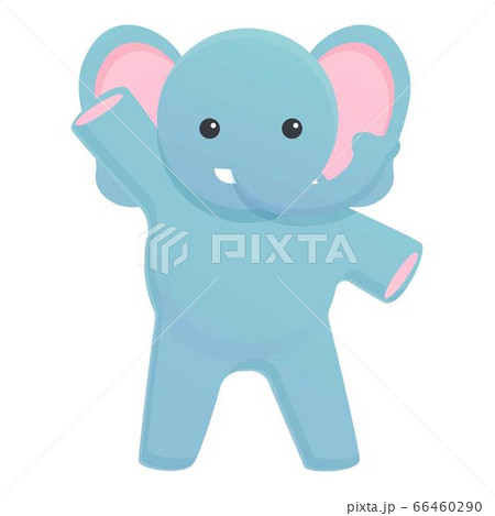 Say hi elephant icon, cartoon style 66460290