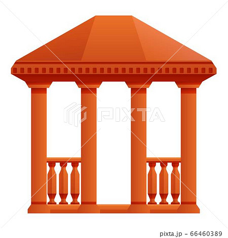 Wood gazebo icon, cartoon style Wood gazebo icon, cartoon style 66460389