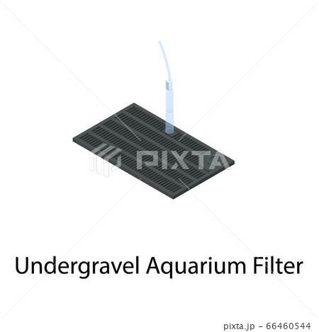 Undergravel aquarium filter icon, isometric style 66460544
