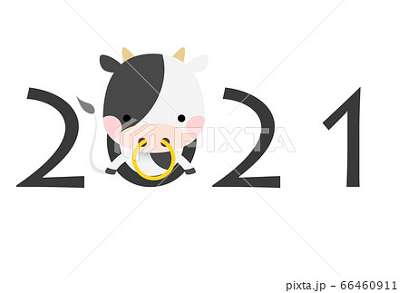 2021年丑年年賀状 2021年丑年年賀状 66460911