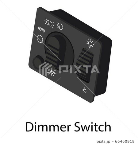 Dimmer switch icon, isometric style Dimmer switch icon, isometric style 66460919