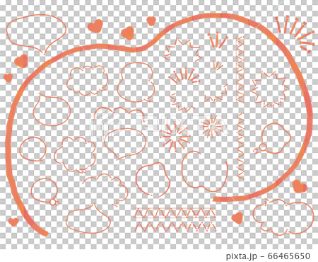 語音泡沫套裝01_05(手繪水彩風格的語音泡沫和心形) 語音泡沫套裝01_05(手繪水彩風格的語音泡沫和心形) 66465650