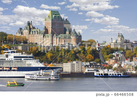 Quebc City skyline and St Lawrence River, Canada 66466508