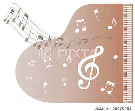 ピアノ01_08(音楽・グランドピアノ・淡い色のグラデーションと五線譜メロディ) ピアノ01_08(音楽・グランドピアノ・淡い色のグラデーションと五線譜メロディ) 66470482