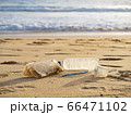 trash on sand beach 66471102