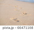 footprint on sandy beach 66471108