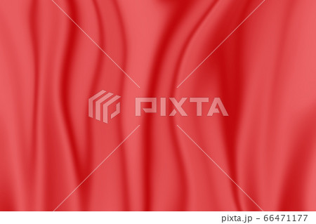 Red silk cloth fabric wave overlapping with light and shadow. 66471177