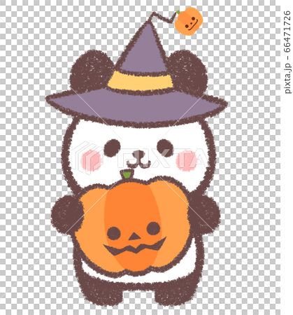 ハロウィンパンダのイラスト素材