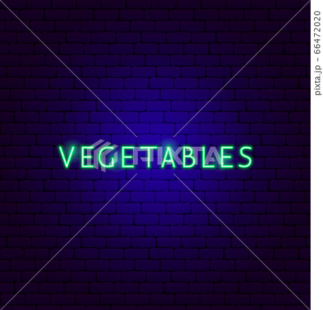 Vegetables Neon Text 66472020