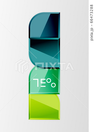 Glossy glass squares with round elements geometric composition. Abstract geometric background with 3d effect composition For Wallpaper, Banner, Background, Card, Book Illustration, landing page 66473288