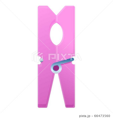 Clothes pins icon, cartoon style Clothes pins icon, cartoon style 66473560