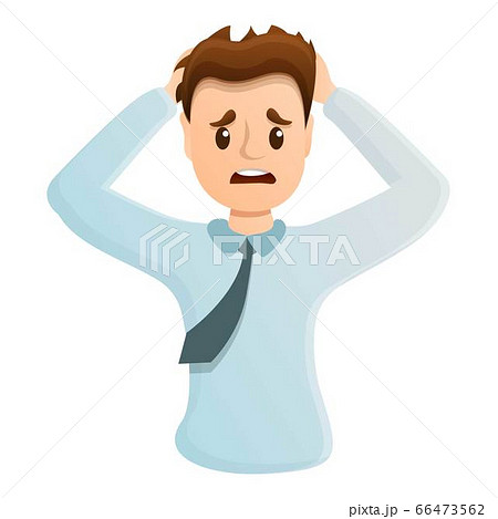 Office worker stress icon, cartoon style Office worker stress icon, cartoon style 66473562