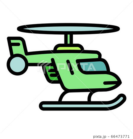 Rescue helicopter icon, outline style 66473771