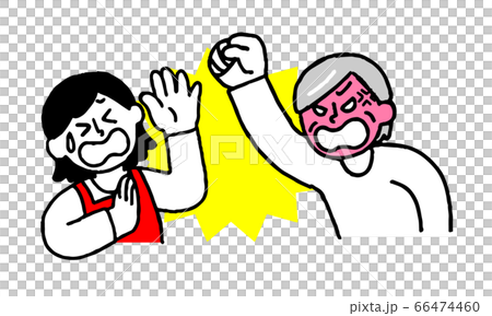 Senior woman hitting and apron woman suffering violence (simple) Senior woman hitting and apron woman suffering violence (simple) 66474460