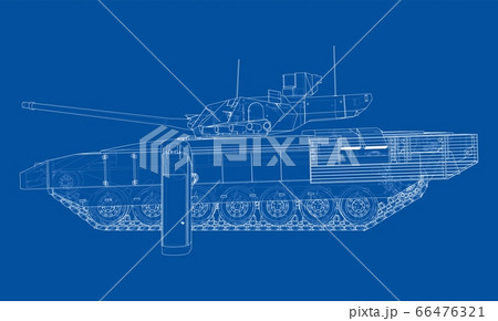 Electric Tank Charging Station Sketch. Vector Electric Tank Charging Station Sketch. Vector 66476321